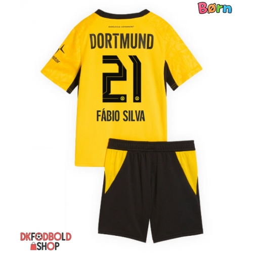 Borussia Dortmund Fabio Silva #21 Hjemmebanesæt Børn 2026-27 Kort ærmer (+ korte bukser)